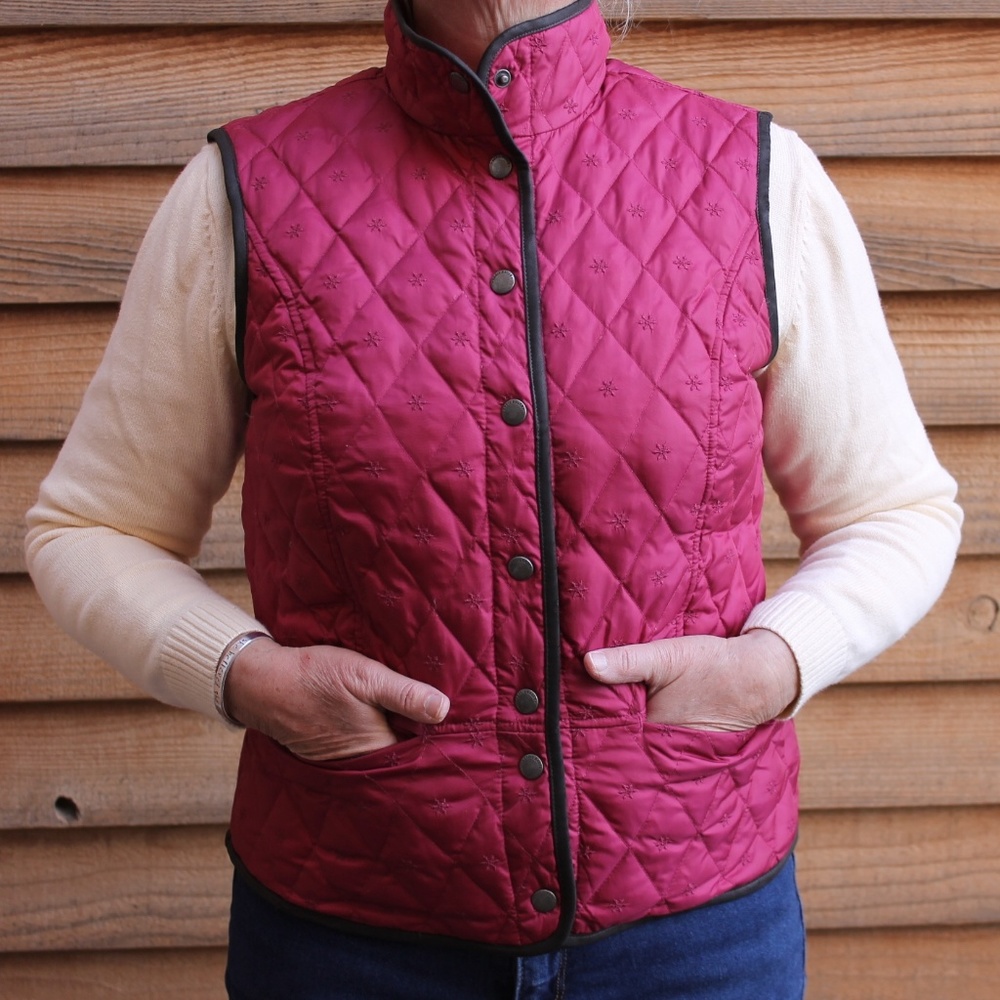 Eddie Bauer Goose Down Vest, Snowflake Pattern